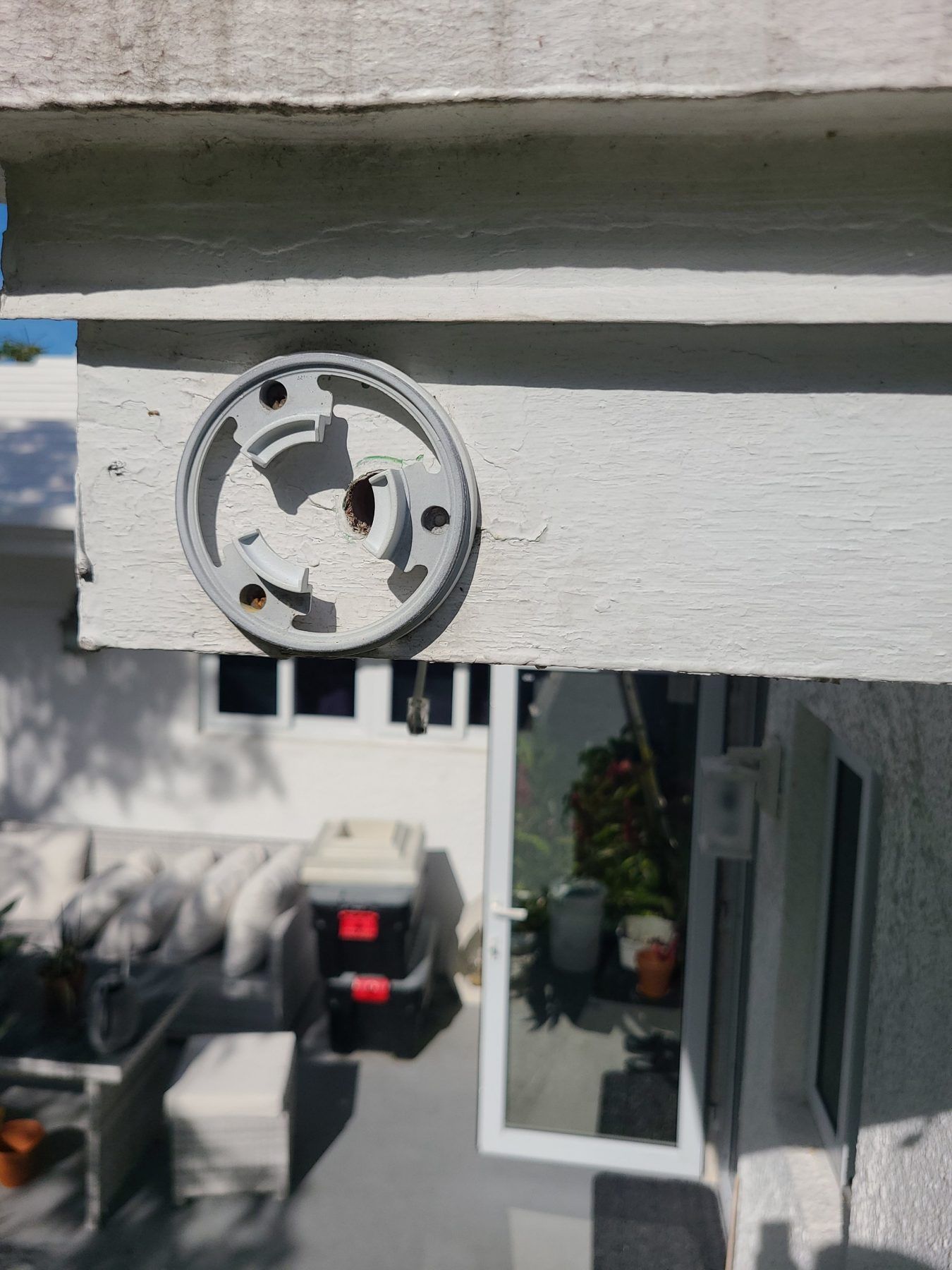 Mount base on the soffit